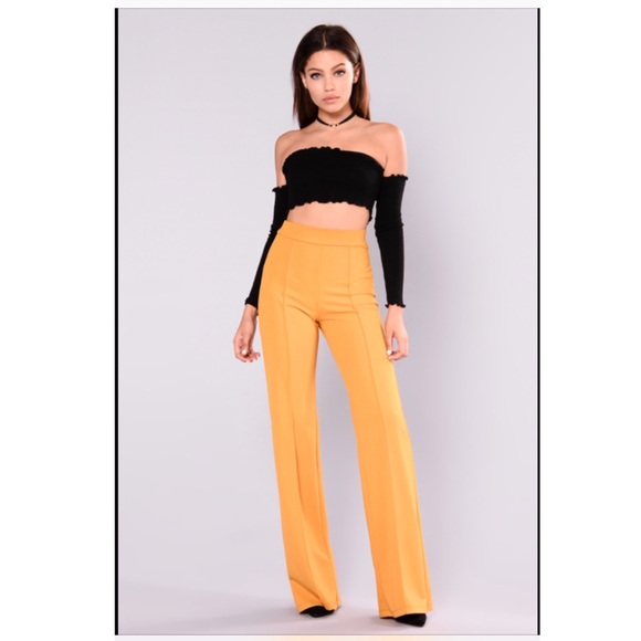 Fashion Nova Pants - Women’s Fashion Nova mustard yellow pants medium